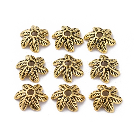 Tibetan Style Bead Caps TIBEB-LF9396YKG-AG-LF-1