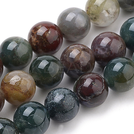 Natural Indian Agate Beads Strands X-G-S259-31-6mm-1