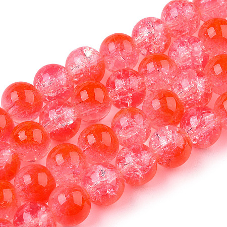 Transparent Crackle Baking Paint Glass Beads Strands X2-DGLA-T003-01A-12-1
