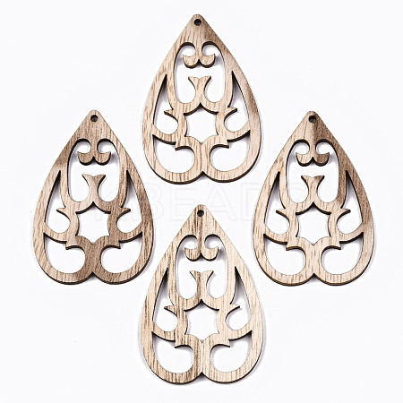 Unfinished Hollow Wood Big Pendants WOOD-N006-123-1