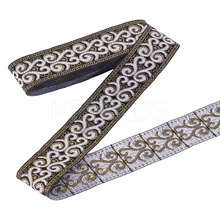 1 Bundle Ethnic Style Polyester Jacquard Floral Ribbon OCOR-LP0001-04-1