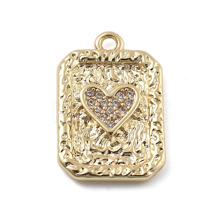 Brass Micro Pave Cubic Zirconia Pendants KK-D283-30G-01-1