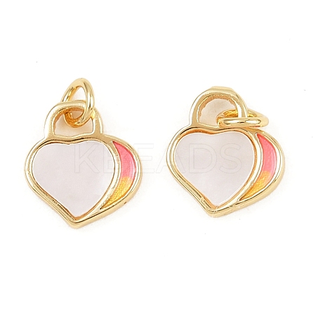 Brass Enamel Charms KK-H078-16G-1