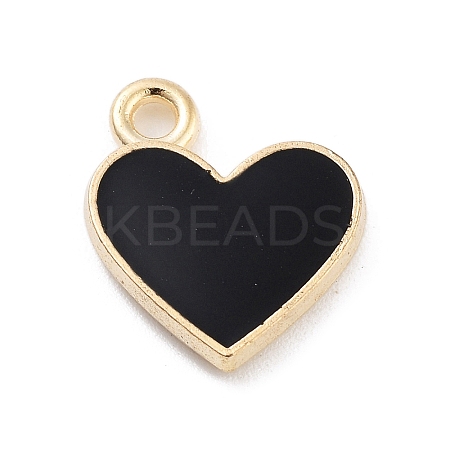Light Gold Plated Alloy Enamel Charms ENAM-M219-06KCG-02-1