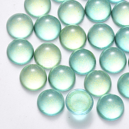 Spray Painted Glass Cabochons GLAA-S190-013C-B03-1