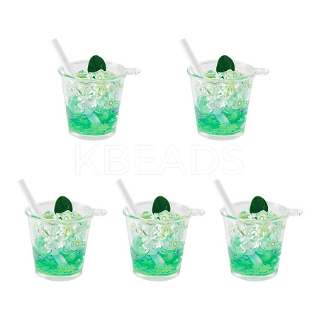 Transparent Resin Big Pendants RESI-TAC0019-04A-1