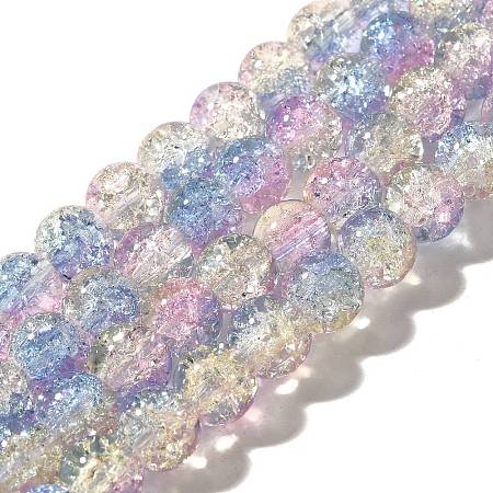 Crackle Glass Beads Strands X1-CCG-C002-8mm-09-1