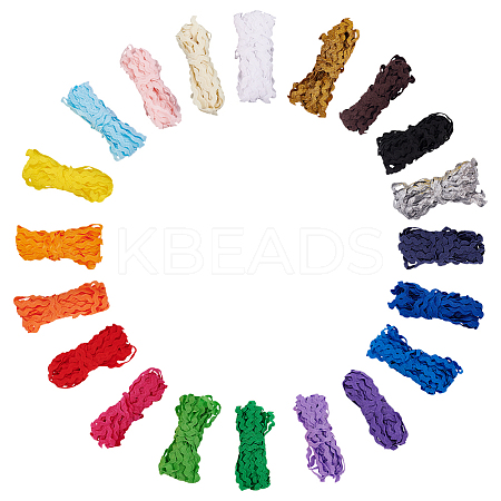 100M 20 Styles Polyester Lace Trims OCOR-MA0001-24-1
