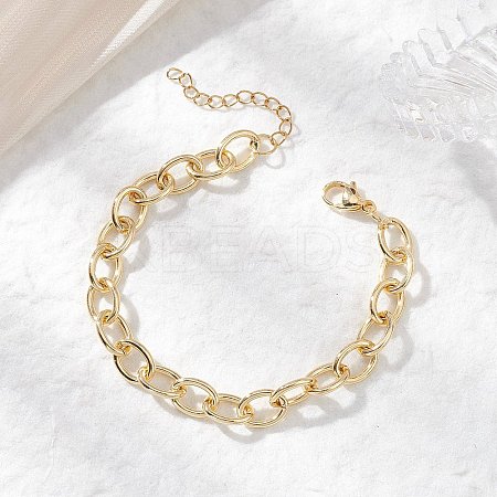 Brass Cable Chains Bracelets for Women BJEW-JB12983-1