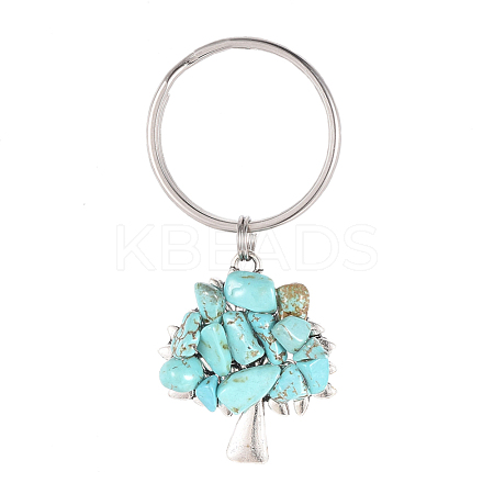 Chip Synthetic Turquoise Keychain KEYC-JKC00219-02-1