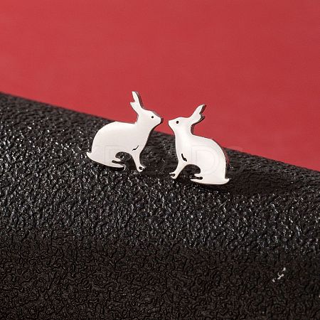 Stainless Steel Stud Earrings for Women PW-WGFE412-06-1