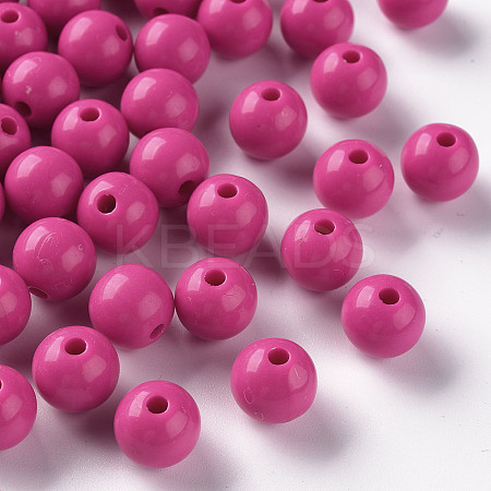 Opaque Acrylic Beads X-MACR-S370-C10mm-A13-1