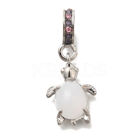 Rack Plating Alloy Rhinestone European Dangle Charms FIND-H005-45P-03-1
