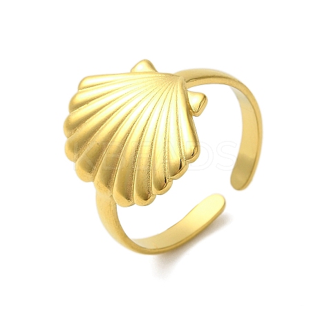Ocean Beach Series 304 Stainless Steel Cuff Ring RJEW-Q820-02D-1