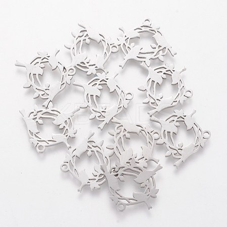 Tarnish Resistant 201 Stainless Steel Pendants STAS-Q201-T430-1