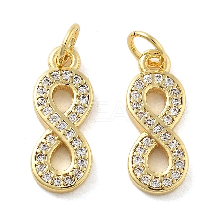 Brass Micro Pave Cubic Zirconia Pendants LS-KK-C092-10G-1