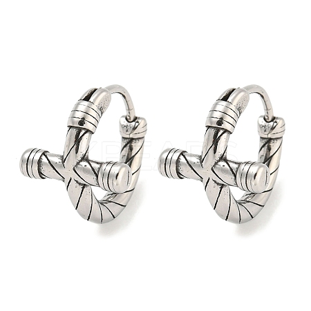 316 Surgical Stainless Steel Hoop Earrings EJEW-D096-14A-AS-1