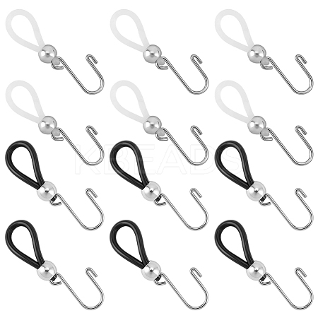 20Pcs 2 Colors Iron Zipper Holder Upper FIND-CP0002-85-1