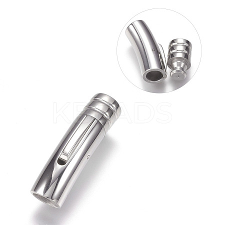 304 Stainless Steel Bayonet Clasps STAS-O114-050C-P-1