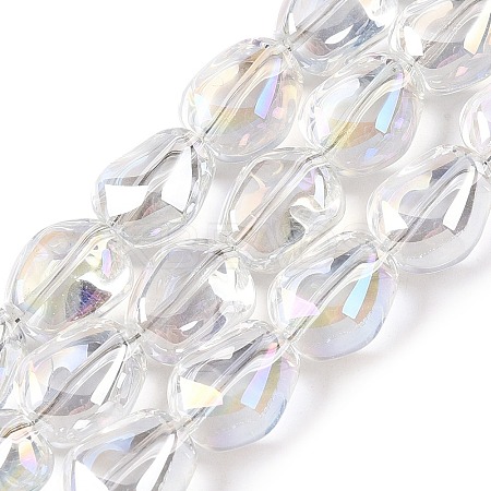 Electroplate Glass Beads Strands EGLA-T021-08B-1