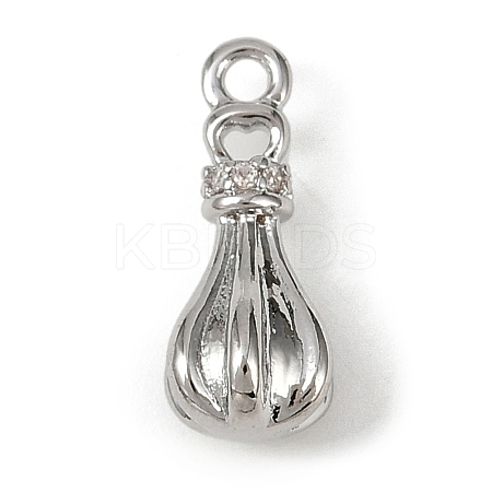 Brass Pave Clear Cubic Zirconia Pendants KK-L238-25P-1
