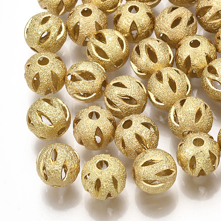 Brass Filigree Beads X-KK-S34-251C-1
