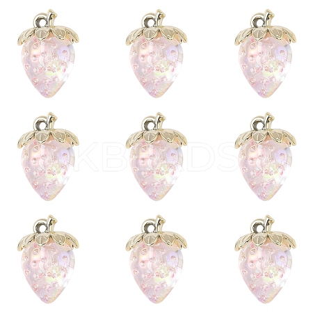 10Pcs Transparent Acrylic Pendants MACR-FS0002-08B-1
