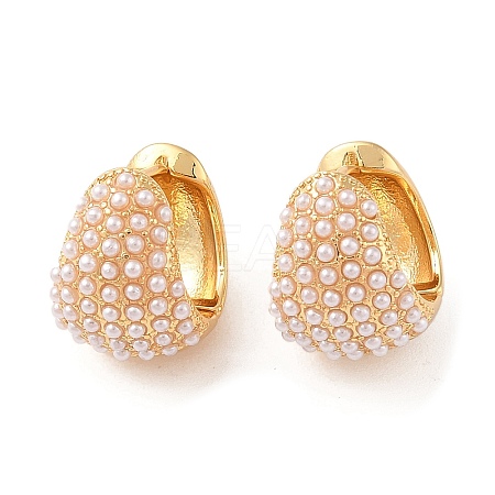 Rack Plating Brass Hoop Earrings for Women EJEW-G394-31G-1