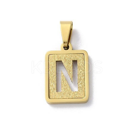 304 Stainless Steel Alphabet Pendants STAS-S152-01G-N-1