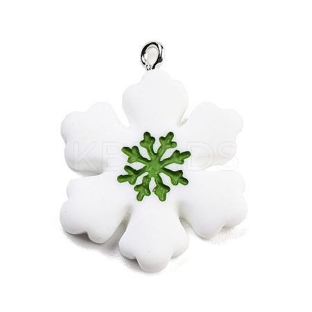 Christmas Theme Opaque Resin Pendants RESI-F054-A10-1