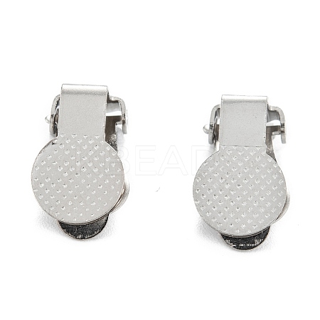Tarnish Resistant 304 Stainless Steel Clip-on Earring Finding X-STAS-G250-03P-1