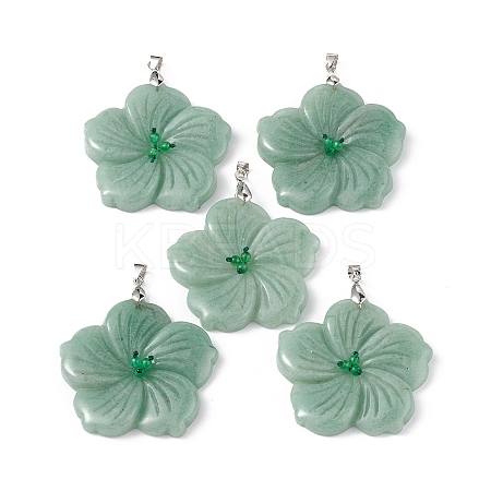 Natural Green Aventurine Big Pendants G-B040-01P-06-1