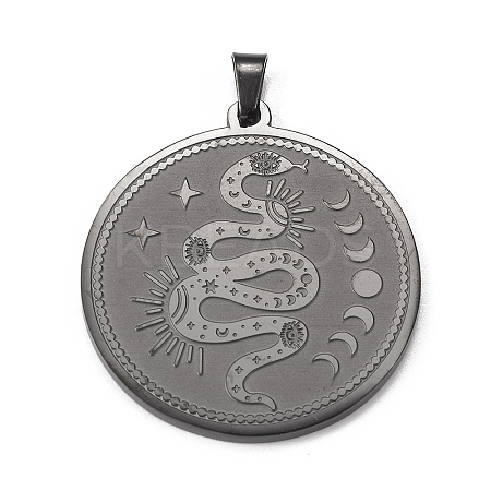 304 Stainless Steel Pendants STAS-P321-01EB-1