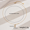 Stainless Steel Pave Cubic Zirconia Oval Pendant Necklaces CS5685-3-1