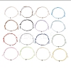 16Pcs Two Tone Waxed Polyester Cord Bracelets for Men Women BJEW-JB11790-2