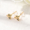 Brass Stud Earrings EJEW-C158-11B-G-2