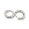 Tarnish Resistant 202 Stainless Steel Twist Huggie Hoop Earrings EJEW-H003-06P-2