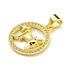 Brass Micro Pave Cubic Zirconia Pendants KK-K354-03G-09-2