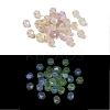Polygon UV Plating Luminous Rainbow Iridescent Acrylic Beads LACR-R001-04A-1