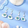 304 Stainless Steel Shell Shape Dangle Earrings EJEW-JE06269-1