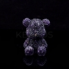 Bear Resin with Natural Amethyst Chips Inside Display Decorations PW-WG35709-04-1