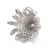 Brass Micro Pave Clear Cubic Zirconia Bead Caps ZIRC-P085-11P-2