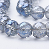 Electroplated Glass Beads Strands EGLA-Q092-10mm-A06-3