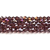 Transparent Electroplate Glass Beads Strands LS-GLAA-F029-3mm-A05-1