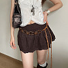 Bohemian Style Wood & Coconut & Imitation Leather Cord Knot Chain Belts FS-WG6C080-04-1