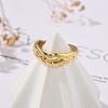 Textured 304 Stainless Steel Open Cuff Rings RJEW-R014-03G-03-2