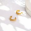 304 Stainless Steel Rhinestone Arch Stud Earrings GH0398-1-2