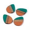 Opaque Resin & Walnut Wood Pendants RESI-M027-04E-4