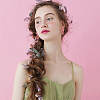 9 Pairs 9 Colors Alloy Flower Dangle Stud Earrings for Woman EJEW-FI0001-72-6