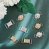 8Pcs 4 Styles Brass Crystal Rhinestone Connector Charms KK-HY0003-35-4